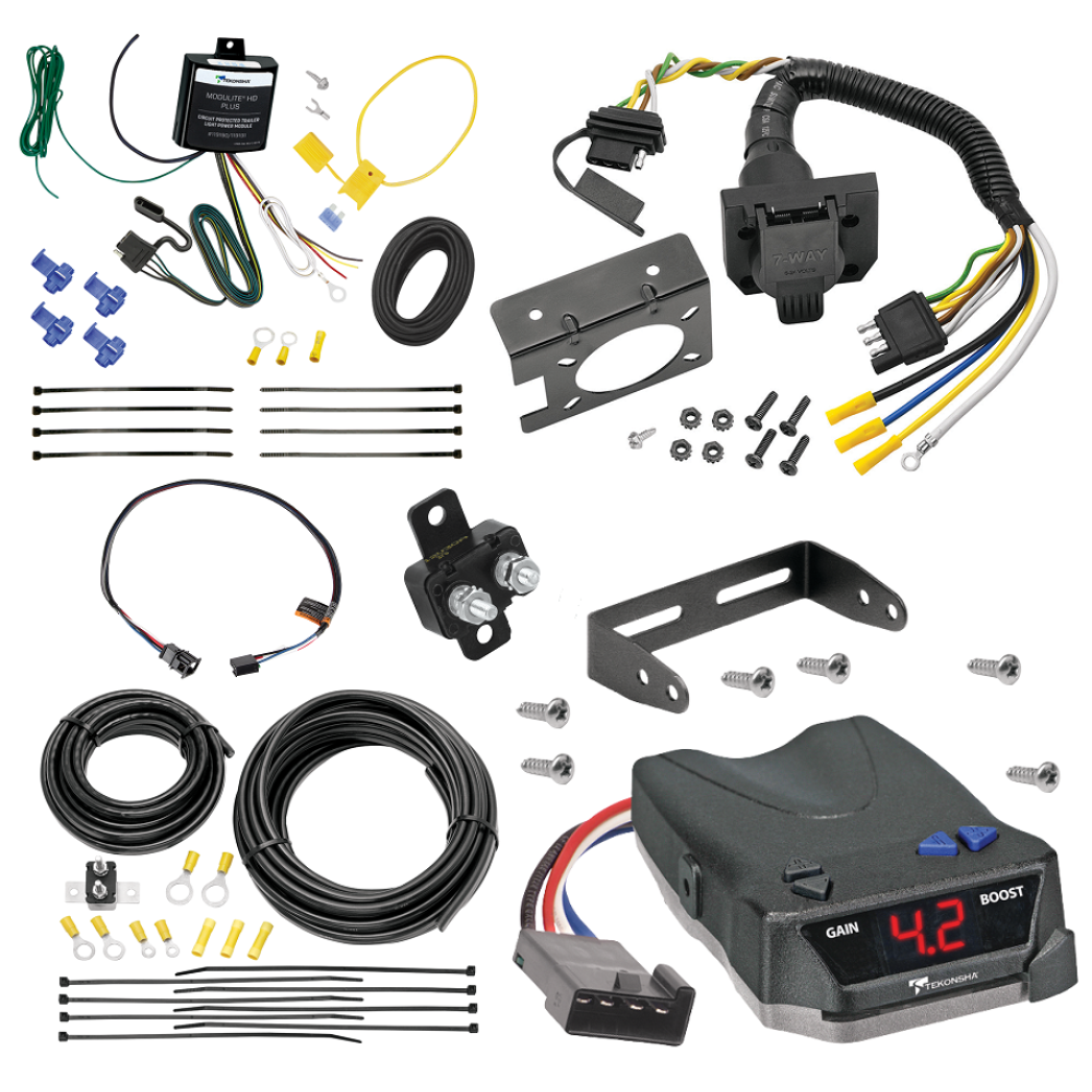 For 2019-2024 Audi Q5 7-Way RV Wiring kit by: Tekonsha For 2019-2024 Audi Q5 7-Way RV Wiring + Tekonsha BRAKE-EVN Brake Control + Plug & Play BC Adapter By Tekonsha
