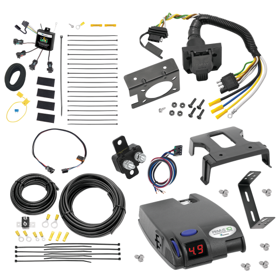 For 2019-2024 Audi Q5 7-Way RV Wiring w/ Zero Contact ZCI Module + Tekonsha Primus IQ Brake Control + Plug & Play BC Adapter By Tekonsha