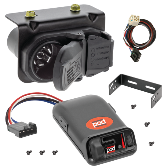 For 2014-2020 Chevy Silverado 1500 7-Way RV Wiring kit by: Tekonsha For 2014-2020 Chevrolet Silverado 1500 7-Way RV Wiring + Pro Series POD Brake Control + Plug & Play BC Adapter By Tekonsha