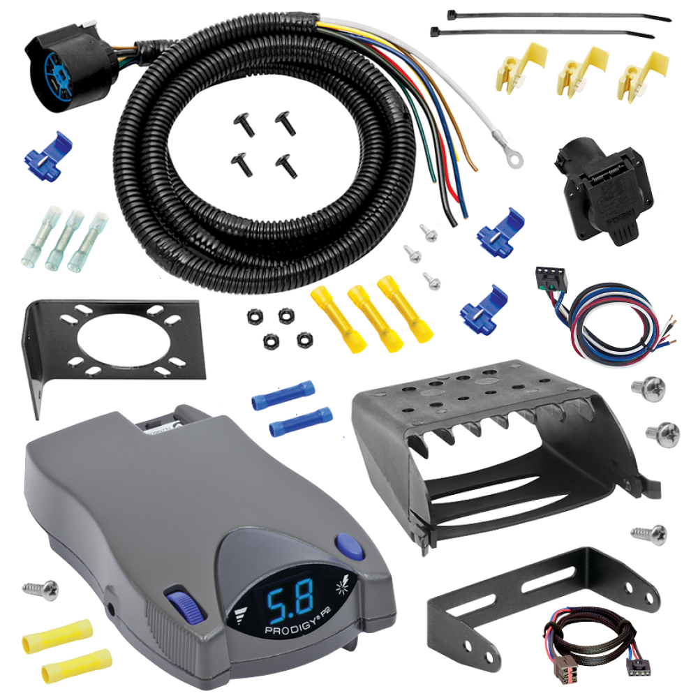 For 1994-1996 Ford F-150 7-Way RV Wiring kit by: Tow Ready For 1994-1996 Ford F-150 7-Way RV Wiring + Tekonsha Prodigy P2 Brake Control + Plug & Play BC Adapter By Tow Ready