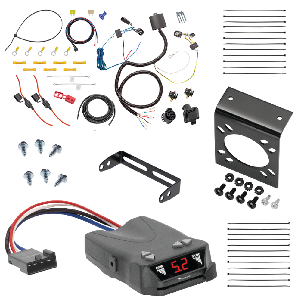 For 2011-2020 Dodge Grand Caravan 7-Way RV Wiring kit by: Tekonsha For 2011-2020 Dodge Grand Caravan 7-Way RV Wiring + Tekonsha Brakeman IV Brake Control By Tekonsha