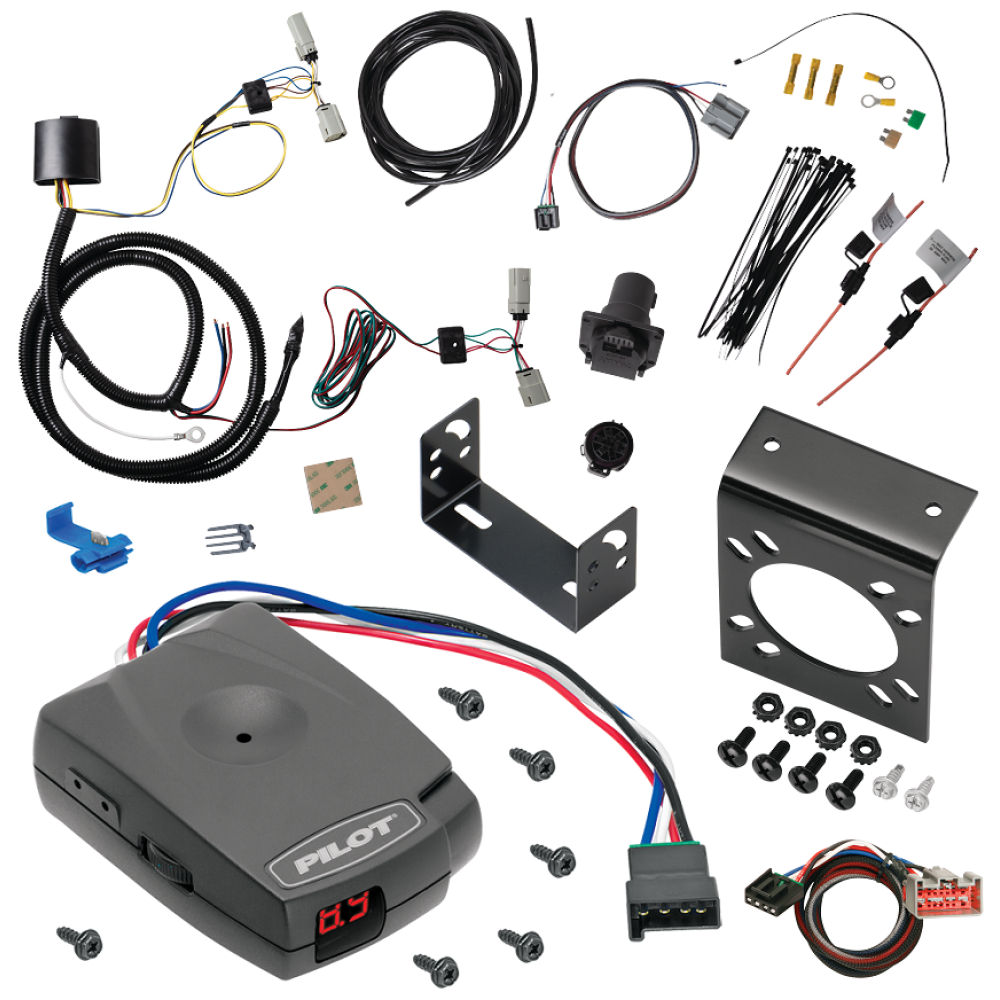 For 2021-2024 Ford Bronco 7-Way RV Wiring kit by: Tekonsha For 2021-2024 Ford Bronco 7-Way RV Wiring + Pro Series Pilot Brake Control + Plug & Play BC Adapter (For w/LED Taillights Models) By Tekonsha