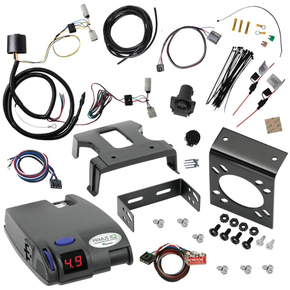 For 2021-2024 Ford Bronco 7-Way RV Wiring + Tekonsha Primus IQ Brake Control + Plug & Play BC Adapter (For w/LED Taillights Models) By Tekonsha