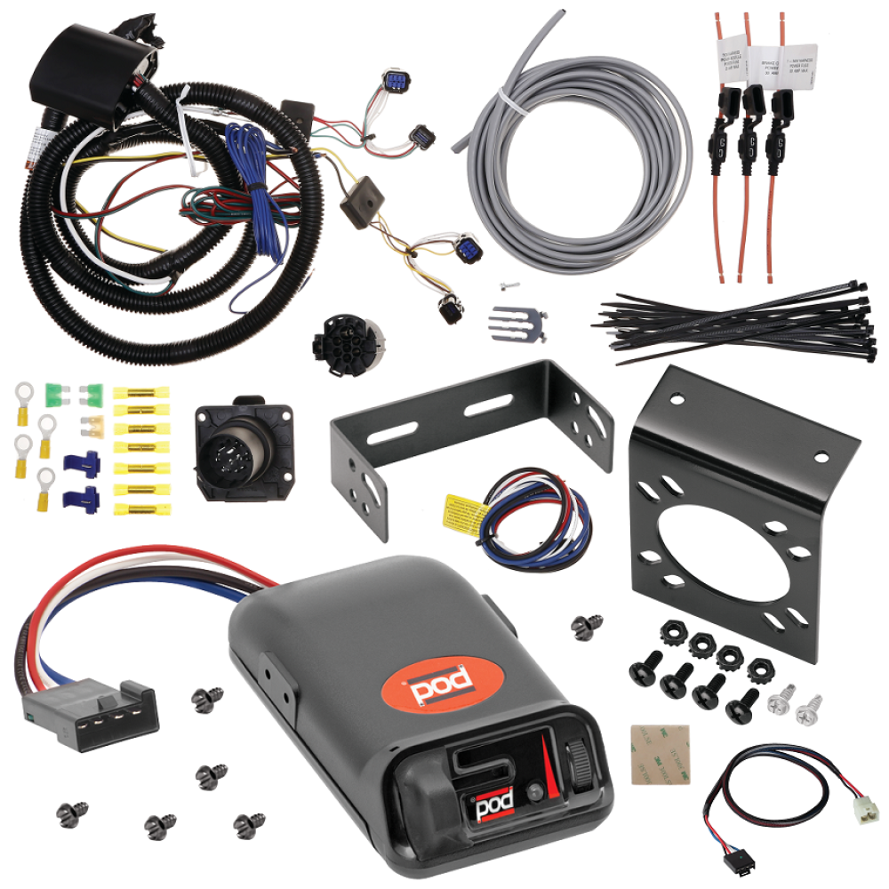 For 2023-2024 Hyundai Palisade 7-Way RV Wiring + Pro Series POD Brake Control + Plug & Play BC Adapter By Tekonsha