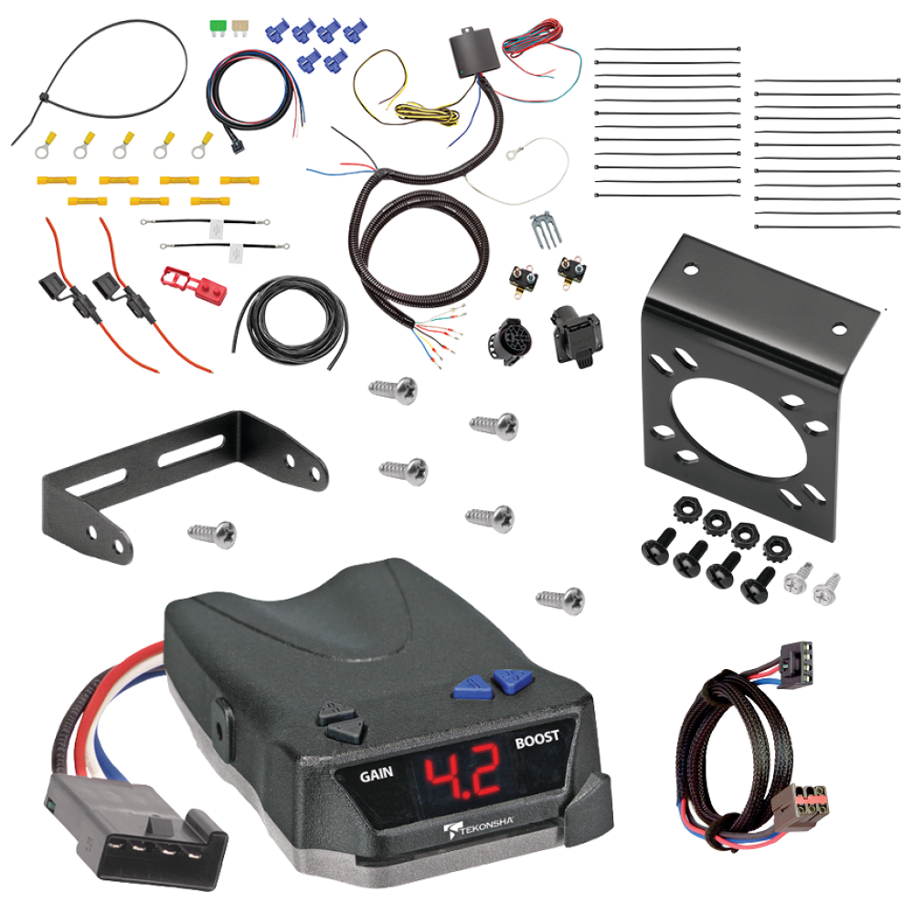 For 1995-2001 Ford Explorer 7-Way RV Wiring + Tekonsha BRAKE-EVN Brake Control + Plug & Play BC Adapter By Tekonsha