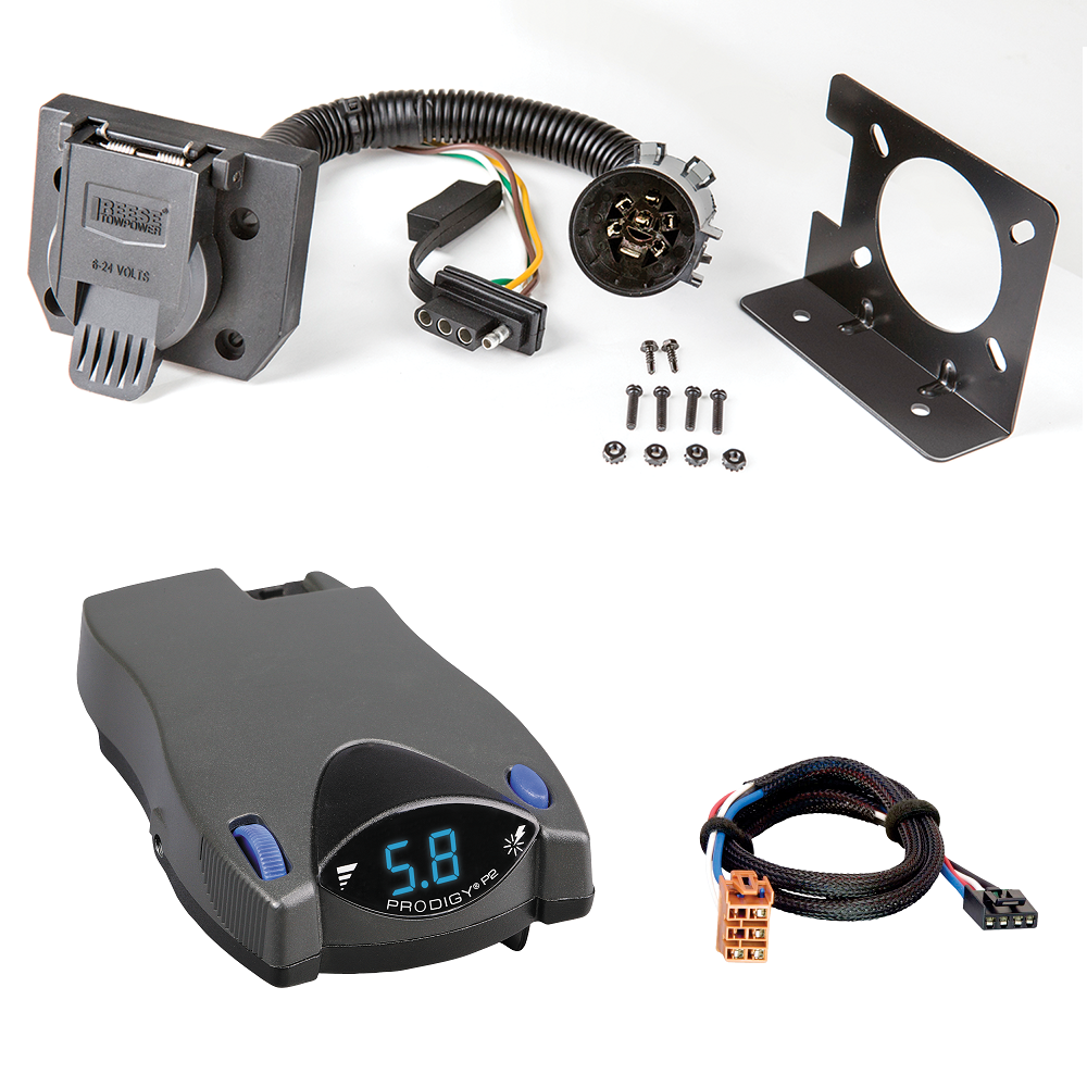 For 2005-2007 Chevy Silverado 1500 HD 7-Way RV Wiring kit by: Reese For 2005-2007 Chevrolet Silverado 1500 HD 7-Way RV Wiring + Tekonsha Prodigy P2 Brake Control + Plug & Play BC Adapter By Reese Towpower