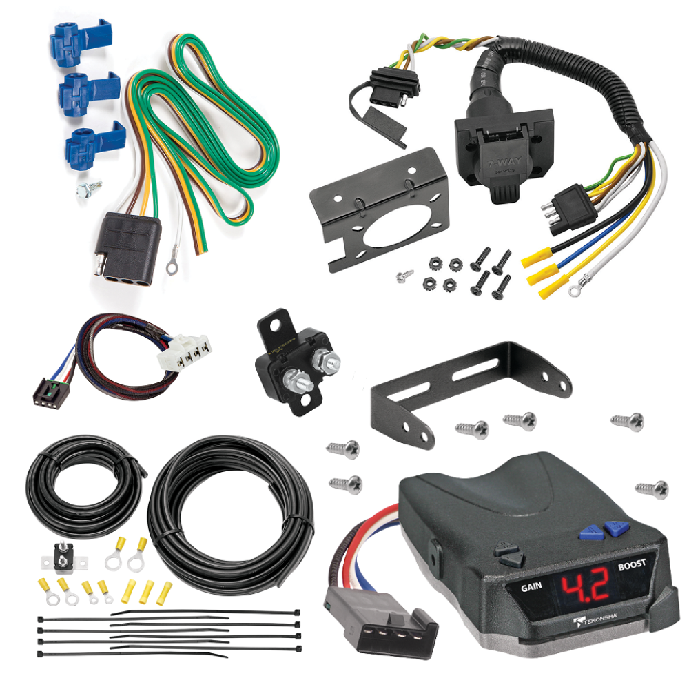 For 2006-2009 Dodge Ram 1500 7-Way RV Wiring kit by: Reese For 2006-2009 Dodge Ram 1500 7-Way RV Wiring + Tekonsha BRAKE-EVN Brake Control + Plug & Play BC Adapter By Reese Towpower