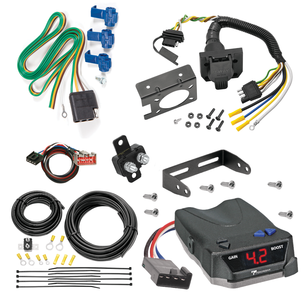 For 2022-2024 Ford F-150 7-Way RV Wiring kit by: Reese For 2022-2024 Ford F-150 7-Way RV Wiring + Tekonsha BRAKE-EVN Brake Control + Plug & Play BC Adapter By Reese Towpower