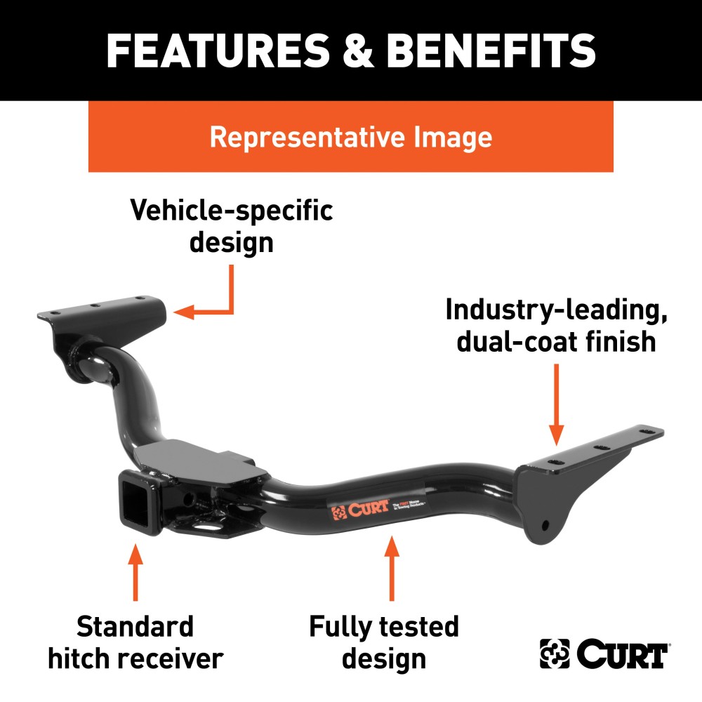 For 2018-2019 VW Atlas Trailer Hitch Fits All Models Curt 13366 2 inch Tow Receiver For 2018-2019 VW Atlas Trailer Hitch Fits All Models Curt 13366 2 inch Tow Receiver