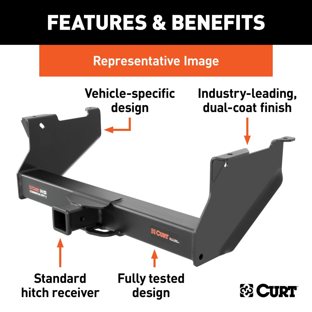 For 2003-2006 Chevy Silverado 2500 HD Trailer Hitch Except Tommy Gate lift or cab & chassis Except factory receiver Curt 15703 2.5 in Tow Receiver For 2003-2006 Chevy Silverado 2500 HD Trailer Hitch Except Tommy Gate lift or cab & chassis Except factory receiver Curt 15703 2.5 in Tow Receiver