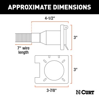 55774 - Dual-Output 7 & 4-Way Connector (Plugs into USCAR) Curt TriFlex NEXT Electric Trailer Brake Control with 7-Way Kit for GMC Acadia