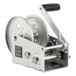 CURT 2-speed boat winch with zinc plating and comfort handle CURT 2-speed winch featuring cold-forged steel and ergonomic handle for boats