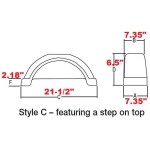 008541 008541 Fulton Set of 2 White Fulton Single Axle Trailer Fenders 8" to 12" Wheels Top Step 21.5" Long Boat Utility Sale Replacement Set of 2 White Fulton Single Axle Trailer Fenders 8" to 12" Wheels Top Step 21.5" Long Boat Utility Sale Replacement