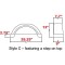 Set of 2 Black Fulton Single Axle Trailer Fenders 13" Wheels Top Step 29-1/4" Long Boat Utility Sale Replacement