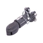 Bulldog 12.5K Adjustable Collar-Lok Trailer Coupler 2-5/16" Ball Channel Mount Bundle (8 Pack)