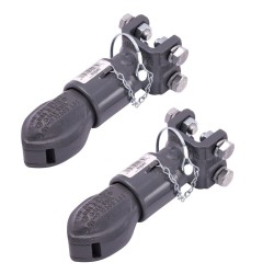Bulldog 2x 12.5K Collar-Lok Trailer Coupler for 2-5/16" Ball Adjustable Channel w/ Pin