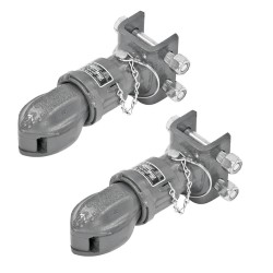 Bulldog 2x 15K Collar-Lok Trailer Coupler for 2-5/16" Ball Adjustable Channel w/ Pin