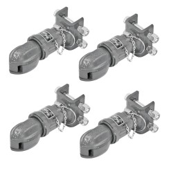 Bulldog 4x 15K Collar-Lok Trailer Coupler for 2-5/16" Ball Adjustable Channel w/ Pin