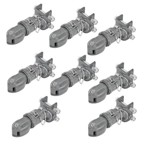 Bulldog 8-Pack 15K Collar-Lok Adjustable Channel Trailer Couplers 2-5/16 Ball