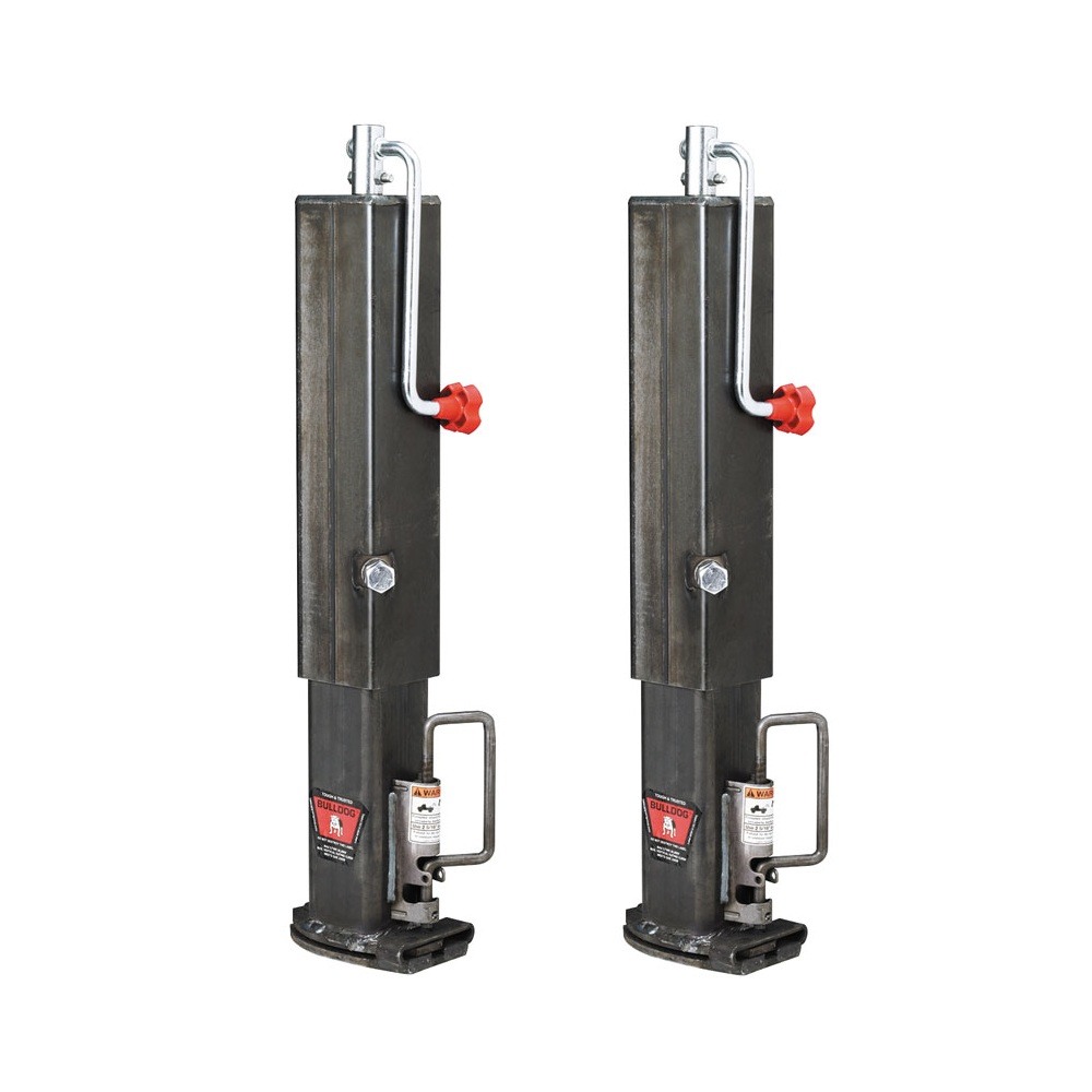 Bulldog 30K square gooseneck coupler pair, adjustable 2-5/16" ball, 4.5" outer tube