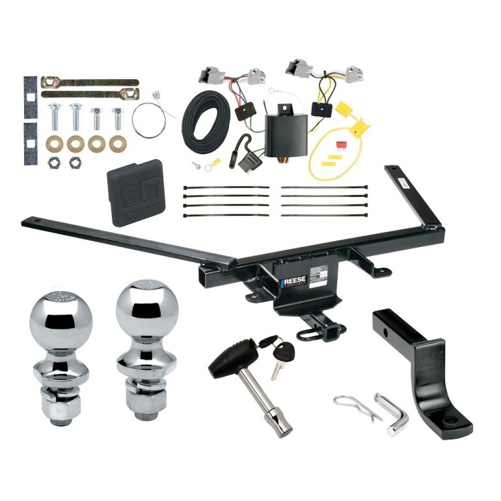 Custom Fit Trailer Hitch Draw-Bar w/ Pin/Clip Wiring Harness (Plug & Play) 1-7/8" and 2" Chrome Ball Security Lock Pin Rubber Hitch Plug Cover Installation Hardware Installation Instructions 06397 36071 118599 63820 63810 580407 2211 Reese T Reese Trailer Tow Hitch For 10-19 Ford Taurus 4 Dr Sedan Deluxe Package Wiring 2" and 1-7/8" Ball and Lock