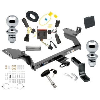 Custom Fit Trailer Hitch Draw-Bar w/ Pin/Clip Wiring Harness (Plug & Play) 1-7/8" and 2" Chrome Ball Security Lock Pin Rubber Hitch Plug Cover Installation Hardware Installation Instructions 06156 36071 118566 63820 63810 580407 2211 Reese T Reese Trailer Tow Hitch For 13-16 Ford Escape Deluxe Package Wiring 2" and 1-7/8" Ball and Lock