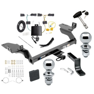 Custom Fit Trailer Hitch Draw-Bar w/ Pin/Clip Wiring Harness (Plug & Play)1-7/8" and 2" Chrome Ball Security Lock Pin Rubber Hitch Plug Cover Installation Hardware Installation Instructions  06156 36071 118802 63820 63810 580407 2211 Reese T Reese Trailer Tow Hitch For 2019 Ford Escape Deluxe Package Wiring 2" and 1-7/8" Ball and Lock