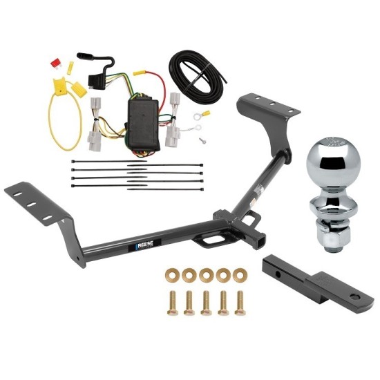 Custom Fit Trailer Hitch Draw-Bar w/ Pin/Clip Wiring Harness (Plug & Play) 2" Chrome Ball Installation Hardware Installation Instructions 06172 36051 118412 63820 Reese Trailer Tow Hitch 06-12 Toyota RAV4 All Styles Complete Package Wiring Draw B Reese Trailer Tow Hitch For 06-12 Toyota RAV4 All Styles Complete Package w/ Wiring Draw Bar and 2" Ball