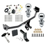 Custom Fit Trailer Hitch Draw-Bar w/ Pin/Clip Wiring Harness (Plug & Play) 1-7/8" and 2" Chrome Ball Security Lock Pin Rubber Hitch Plug Cover Installation Hardware Installation Instructions 06176 36071 118698 63820 63810 580407 2211 Reese Reese Trailer Tow Hitch For 17-21 KIA Sportage All Styles Deluxe Package Wiring 2" and 1-7/8" Ball and Lock