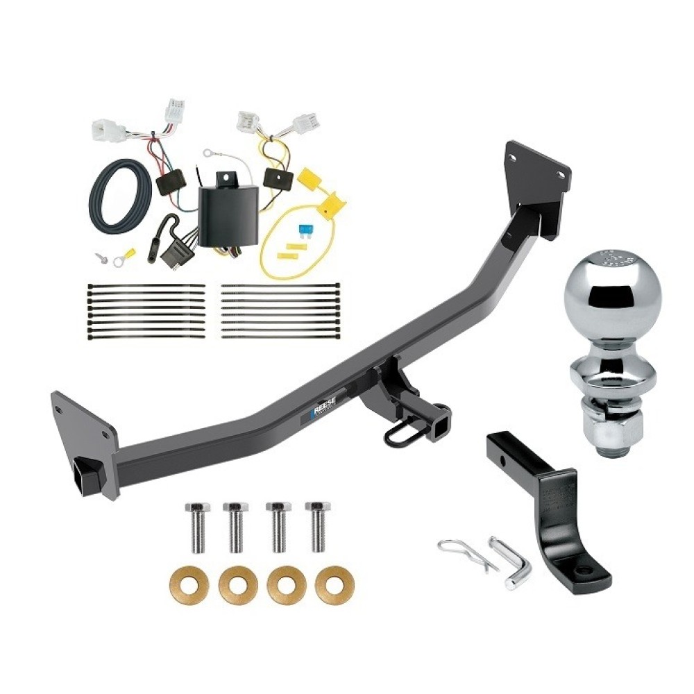 Custom Fit Trailer Hitch Draw-Bar w/ Pin/Clip Wiring Harness (Plug & Play) 2" Chrome Ball Installation Hardware Installation Instructions 06179 36071 118749 63820 Reese Trailer Tow Hitch 17-23 KIA Niro Except Plug-In-Hybrid Complete Package Wiri Reese Trailer Tow Hitch For 17-24 KIA Niro Except Plug-In-Hybrid Complete Package w/ Wiring Draw Bar and 2" Ball