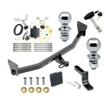 Custom Fit Trailer Hitch Draw-Bar w/ Pin/Clip Wiring Harness (Plug & Play) 1-7/8" and 2" Chrome Ball Security Lock Pin Rubber Hitch Plug Cover Installation Hardware Installation Instructions 06179 36071 118749 63820 63810 580407 2211 Reese T Reese Trailer Tow Hitch For 17-24 KIA Niro Except Plug-In-Hybrid Deluxe Package Wiring 2" and 1-7/8" Ball and Lock