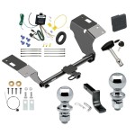 Custom Fit Trailer Hitch Draw-Bar w/ Pin/Clip Wiring Harness (Requires Splicing) 1-7/8" and 2" Chrome Ball Security Lock Pin Rubber Hitch Plug Cover Installation Hardware Installation Instructions 06187 36071 119148 63820 63810 580407 2211 Reese Reese Trailer Tow Hitch For 19-23 Lexus ES350 ES300h Deluxe Package Wiring 2" and 1-7/8" Ball and Lock