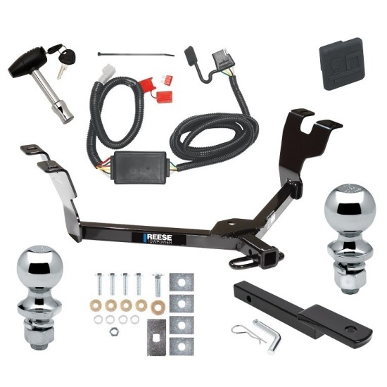Custom Fit Trailer Hitch Draw-Bar w/ Pin/Clip Wiring Harness (Plug & Play) 1-7/8" and 2" Chrome Ball Security Lock Pin Rubber Hitch Plug Cover Installation Hardware Installation Instructions 06377 36053 118461 63820 63810 580407 2211 Reese T Reese Trailer Tow Hitch For 05-07 Subaru Legacy 05-09 Outback Wagon Deluxe Package Wiring 2" and 1-7/8" Ball and Lock