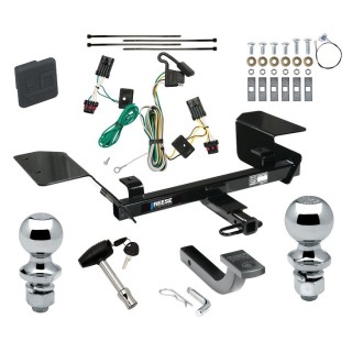 Custom Fit Trailer Hitch Draw-Bar w/ Pin/Clip Wiring Harness (Plug & Play) 1-7/8" and 2" Chrome Ball Security Lock Pin Rubber Hitch Plug Cover Installation Hardware Installation Instructions 06389 36061 118512 63820 63810 580407 2211 Reese T Reese Trailer Tow Hitch For 00-05 Chevy Impala Deluxe Package Wiring 2" and 1-7/8" Ball and Lock