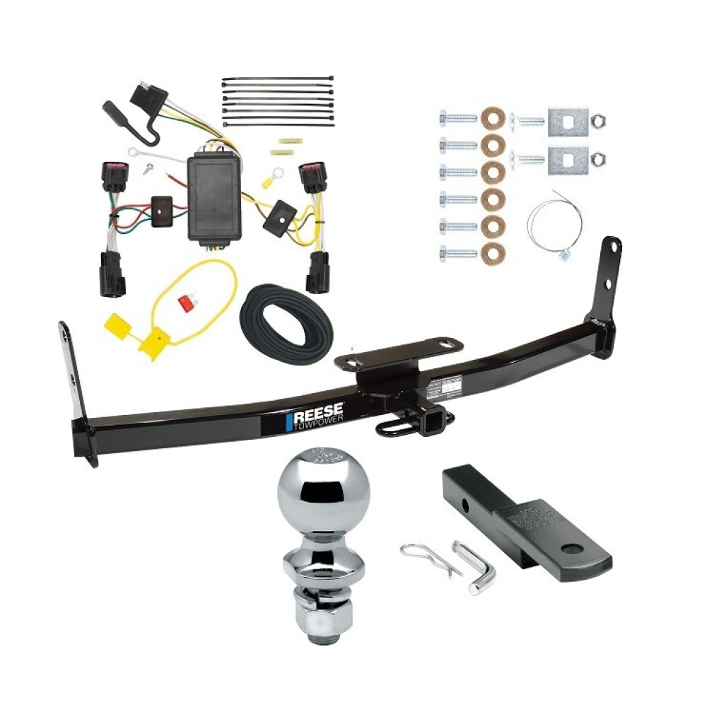 Reese Trailer Tow Hitch For 10-17 Chevrolet Equinox GMC Terrain Complete Package w/ Wiring Draw Bar Kit and 2" Ball