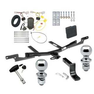 Custom Fit Trailer Hitch Draw-Bar w/ Pin/Clip Wiring Harness (Plug & Play) 1-7/8" and 2" Chrome Ball Security Lock Pin Rubber Hitch Plug Cover Installation Hardware Installation Instructions 06397 36071 118488 63820 63810 580407 2211 Reese T Reese Trailer Tow Hitch For 07-12 Lexus ES350 Deluxe Package Wiring 2" and 1-7/8" Ball and Lock