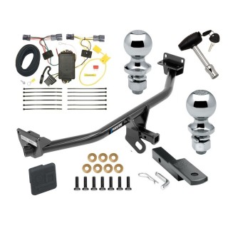 Custom Fit Trailer Hitch Draw-Bar w/ Pin/Clip Wiring Harness (Plug & Play) 1-7/8" and 2" Chrome Ball Security Lock Pin Rubber Hitch Plug Cover Installation Hardware Installation Instructions 06949 36051 118501 63820 63810 580407 2211 Reese Reese Trailer Tow Hitch For 16-18 Hyundai Tucson Class 2 Deluxe Package Wiring 2" and 1-7/8" Ball and Lock