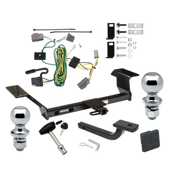 Custom Fit Trailer Hitch Draw-Bar w/ Pin/Clip Wiring Harness (Plug & Play) 1-7/8" and 2" Chrome Ball Security Lock Pin Rubber Hitch Plug Cover Installation Hardware Installation Instructions 06976 36063 118419 63820 63810 580407 2211 Reese T Reese Trailer Tow Hitch For 06-09 Buick Lucerne Except Super & Special Edition Deluxe Package Wiring 2" and 1-7/8" Ball and Lock