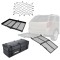REESE 48"x32" Cargo Carrier with Bi-Fold Ramp, Olympia Bag, and Net – 400 lb REESE 48"x32" hitch cargo carrier kit with ramp, expandable bag, and cargo net
