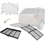 Reese 48x32 Hitch Carrier with Ramp, Net & J-Pin - 400 lb Capacity Reese Hitch Cargo Carrier with Ramp, Cargo Net & J-Pin for 2" Receiver