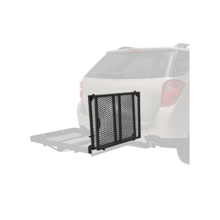 REESE Hitch Carrier Bundle with Ramp, Net & Lock for 2" Receiver REESE Hitch Cargo Carrier with Ramp, Cargo Net & Lock – 400 lb Capacity
