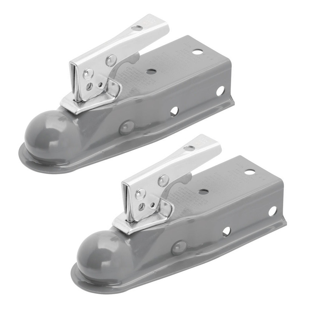 Fulton 2-Pack 2K Fas-Lok Straight Trailer Couplers 2" Channel 1-7/8" Ball Bolt-On