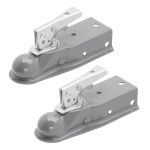 Fulton 2-Pack 2K Fas-Lok Straight Trailer Couplers 2" Channel 1-7/8" Ball Bolt-On