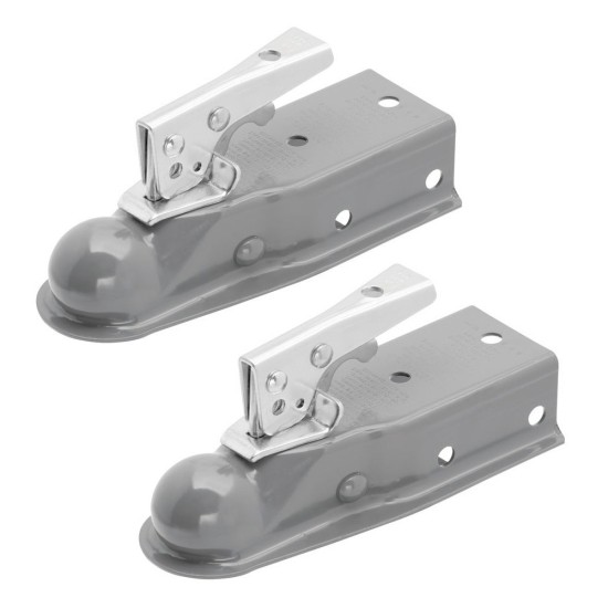 Fulton 2-Pack 2K Fas-Lok Straight Trailer Couplers 2" Channel 1-7/8" Ball Bolt-On