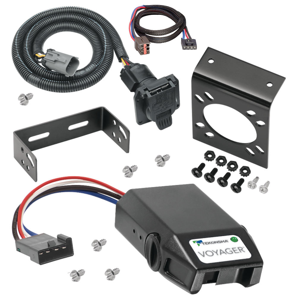 For 1999-2000 Ford F-350 Super Duty 7-Way RV Wiring kit by: Tekonsha For 1999-2000 Ford F-350 Super Duty 7-Way RV Wiring + Tekonsha Voyager Brake Control + Plug & Play BC Adapter (For w/Factory 4-Flat Models) By Tekonsha