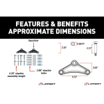 Lippert 3,500 lb Tandem Axle Suspension Kit – 21" (1,000 lb) Leaf Springs & Hardware Lippert Tandem Axle Suspension Kit for 3,500 lb Axles with 21 Inch (1,000 lb) Leaf Springs, Standard Equalizer, Complete Hanger & Hardware