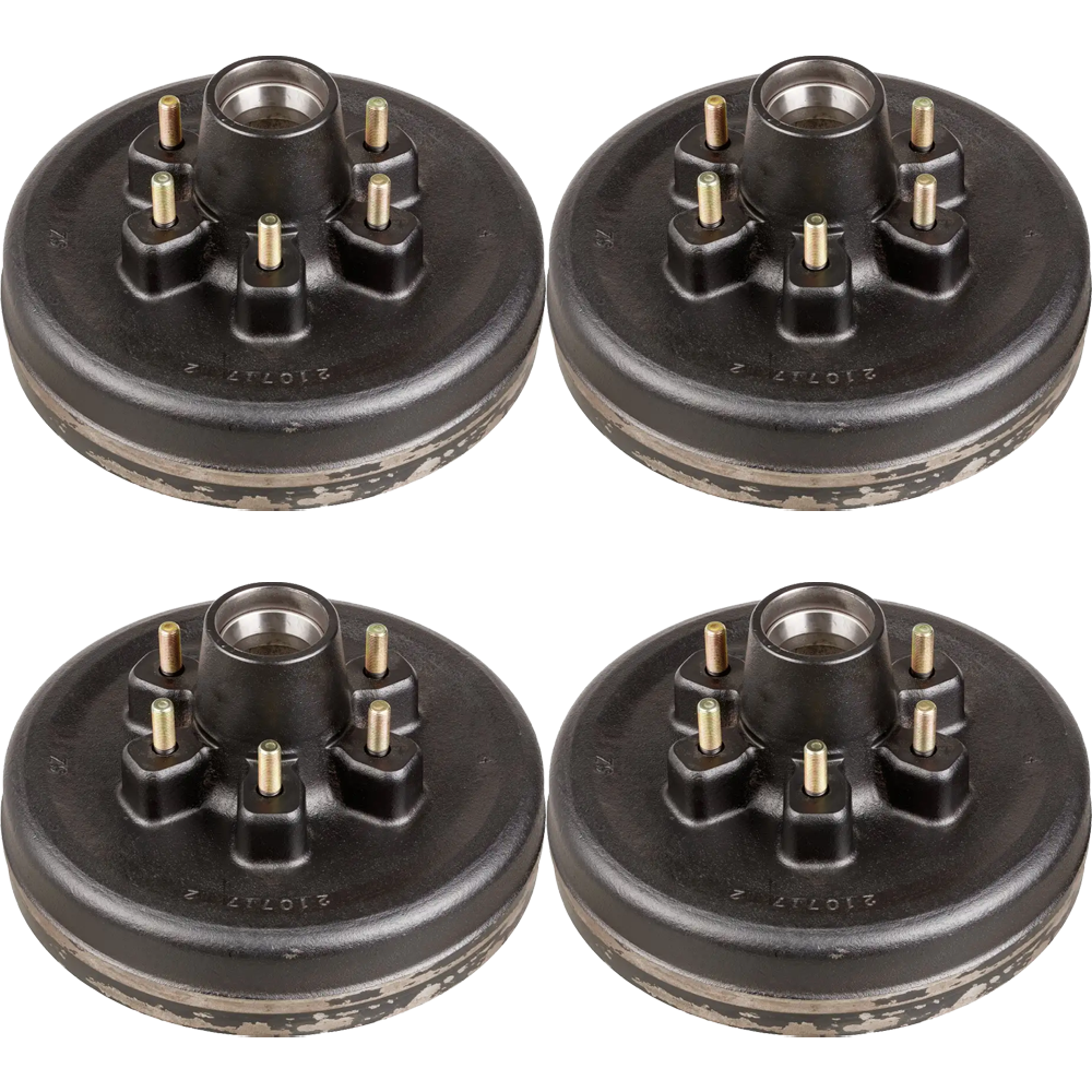 lippert 12 inch brake drum hub kit 4 pack for 6000 lb axle 6 on 5.5 bolt pattern dexter al‑ko rockwell compatible