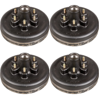 lippert 12 inch brake drum hub kit 4 pack for 6000 lb axle 6 on 5.5 bolt pattern dexter al‑ko rockwell compatible