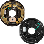 Lippert 3,500-lb trailer brake kit forward self-adjusting with pre-greased hubs, lug nuts, and hardware