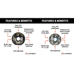 Lippert 3,500 LB 10 x 2.25 Forward Self-Adjusting Trailer Brake Assemblies